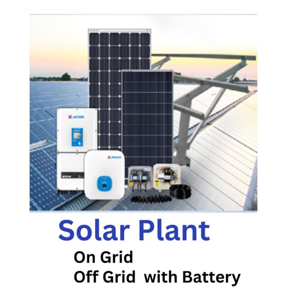 Solar Plant Off Grid with battery & On grid