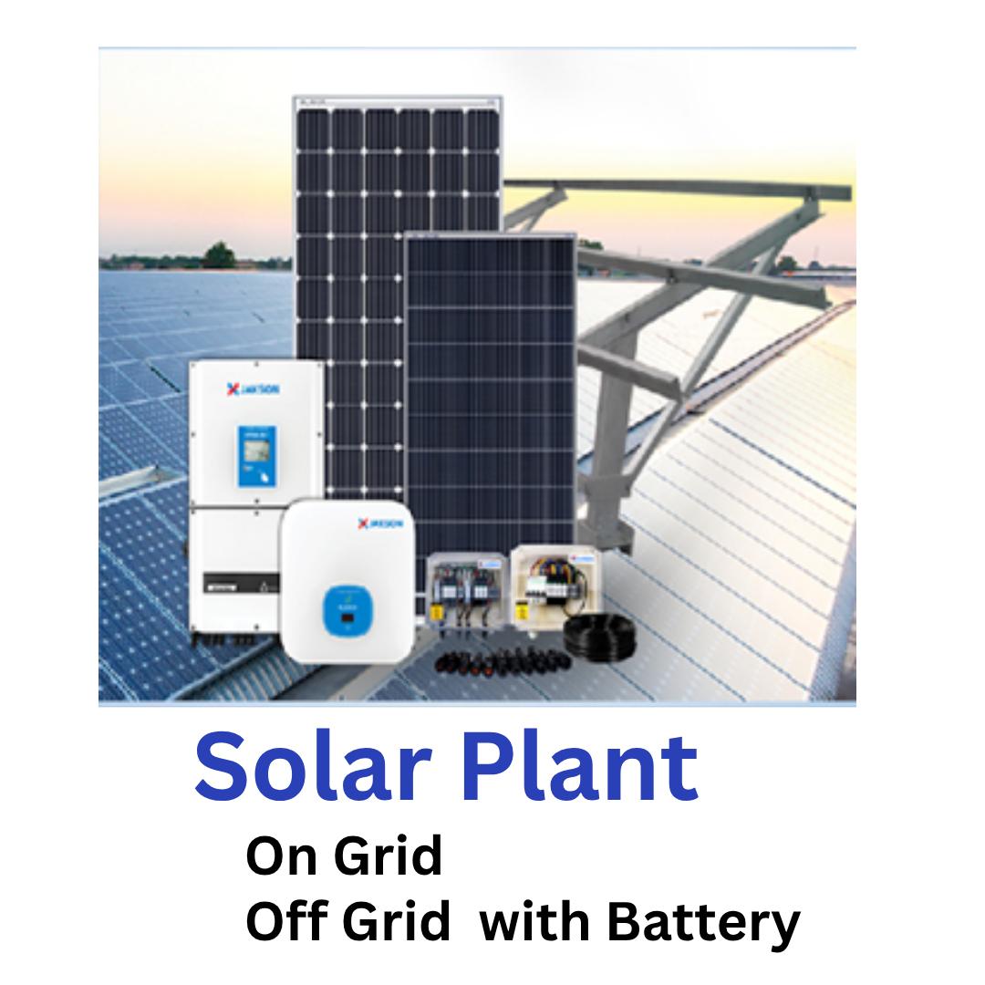 Solar Plant Off Grid with battery & On grid